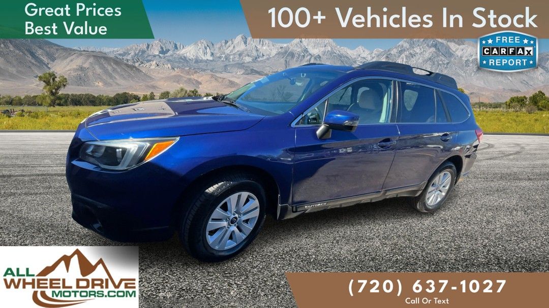 Blue 2015 Subaru Outback 2.5i Premium Wagon All-Wheel Drive 6-Speed CVT