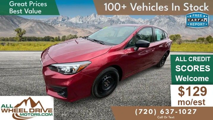 Red 2018 Subaru Impreza 2.0i Hatchback AWD Hatchback All-Wheel Drive Continuously Variable Transmission