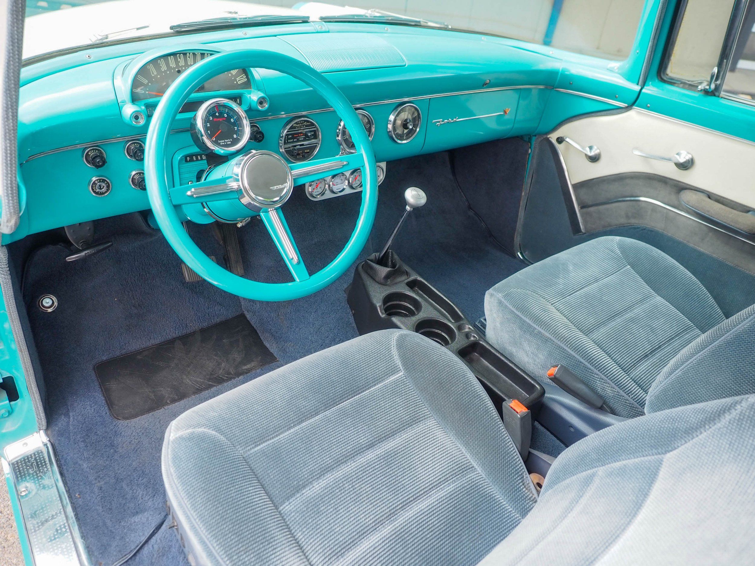 1955 Ford Fairlane Teal Coupe
