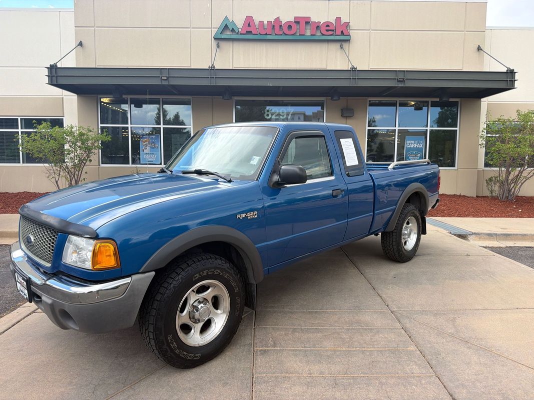 Blue 2001 Ford Ranger Pickup Truck