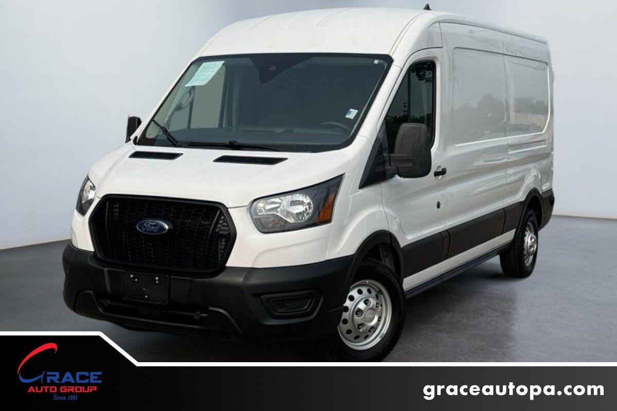 White 2024 Ford Transit Cargo Van All-Wheel Drive Automatic