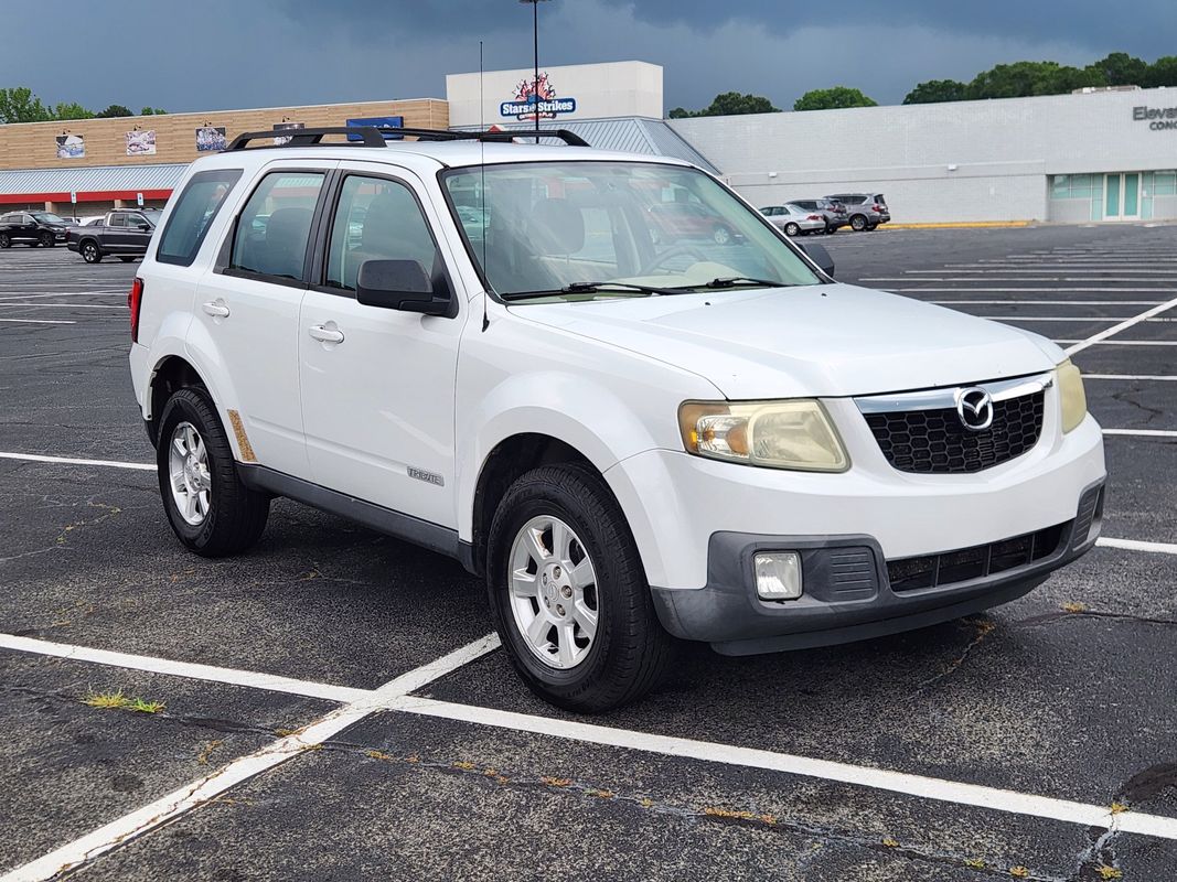 White 2008 Mazda Tribute i Sport SUV / Crossover Front-Wheel Drive 4-Speed Automatic