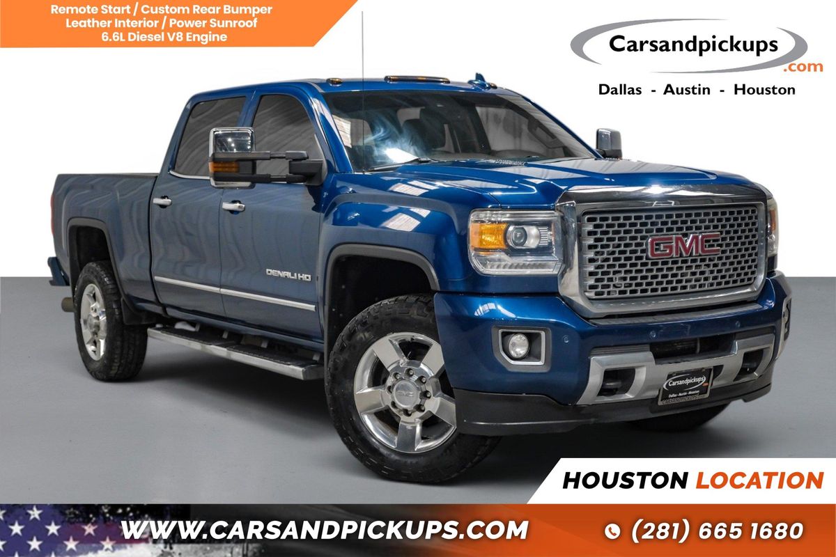 Blue 2016 GMC Sierra 2500HD Pickup Truck Four-Wheel Drive 6-Speed Automatic