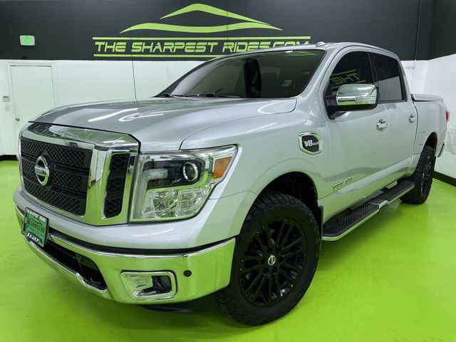 Gray 2017 Nissan Titan Pickup Truck Four-Wheel Drive Automatic