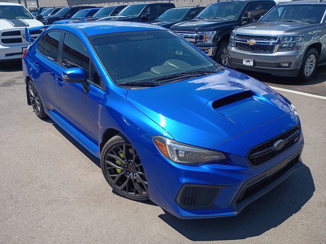 Blue 2019 Subaru WRX STI Sedan All-Wheel Drive 6-Speed Manual