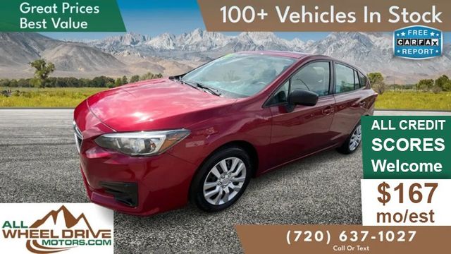 Red 2018 Subaru Impreza 2.0i Hatchback AWD Hatchback All-Wheel Drive Continuously Variable Transmission