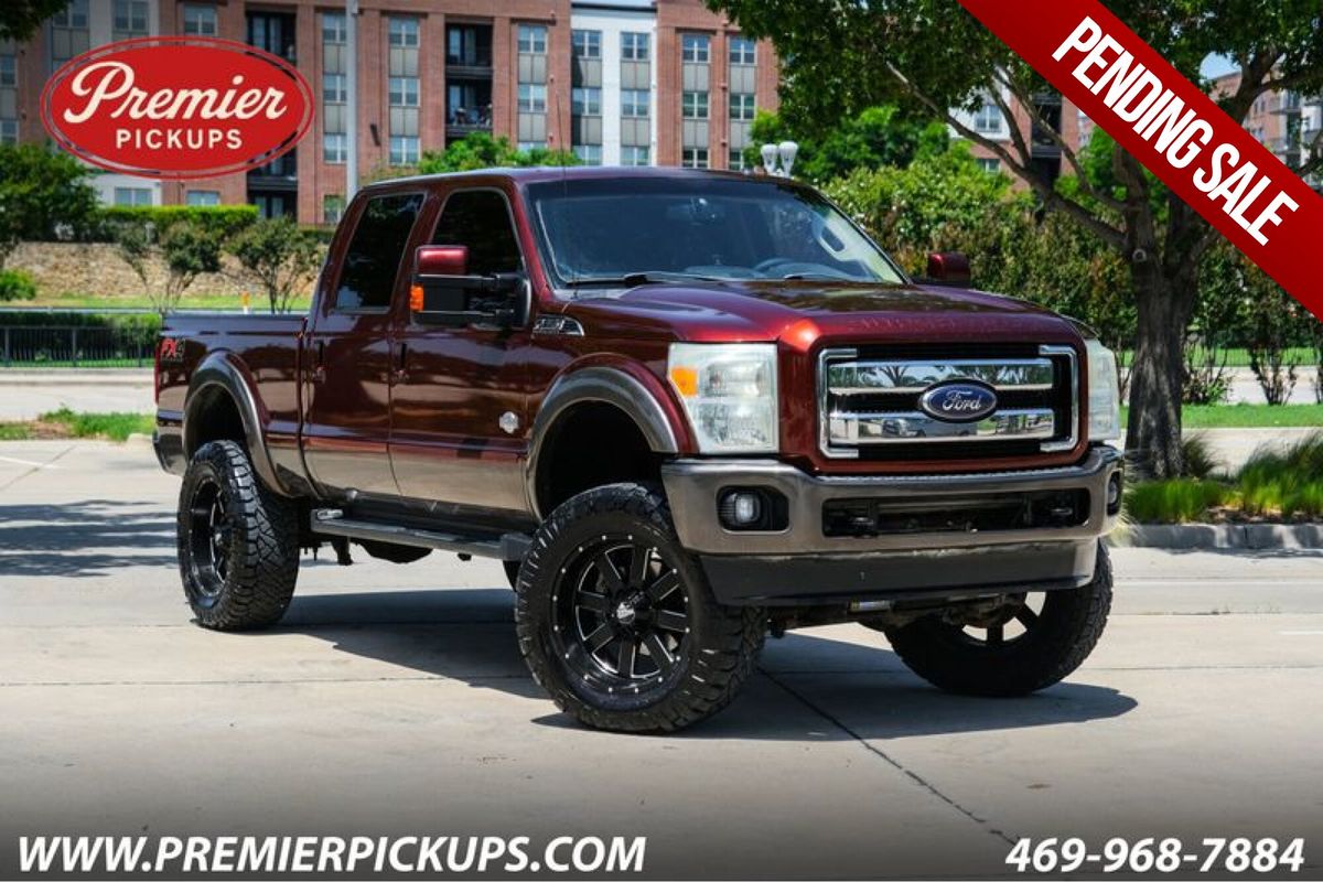 Brown 2015 Ford F-250 Super Duty King Ranch Crew Cab 4WD Pickup Truck Four-Wheel Drive 6-Speed Automatic