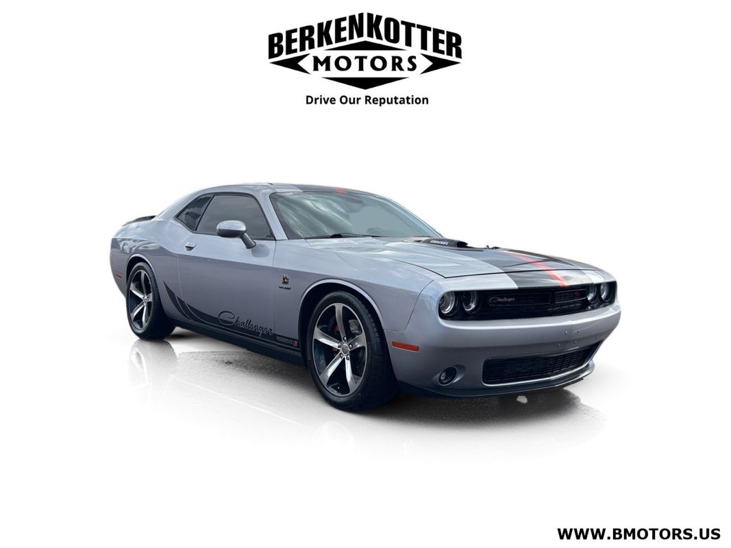 Silver 2015 Dodge Challenger R/T Plus Shaker RWD Coupe Rear-Wheel Drive 6-Speed Manual