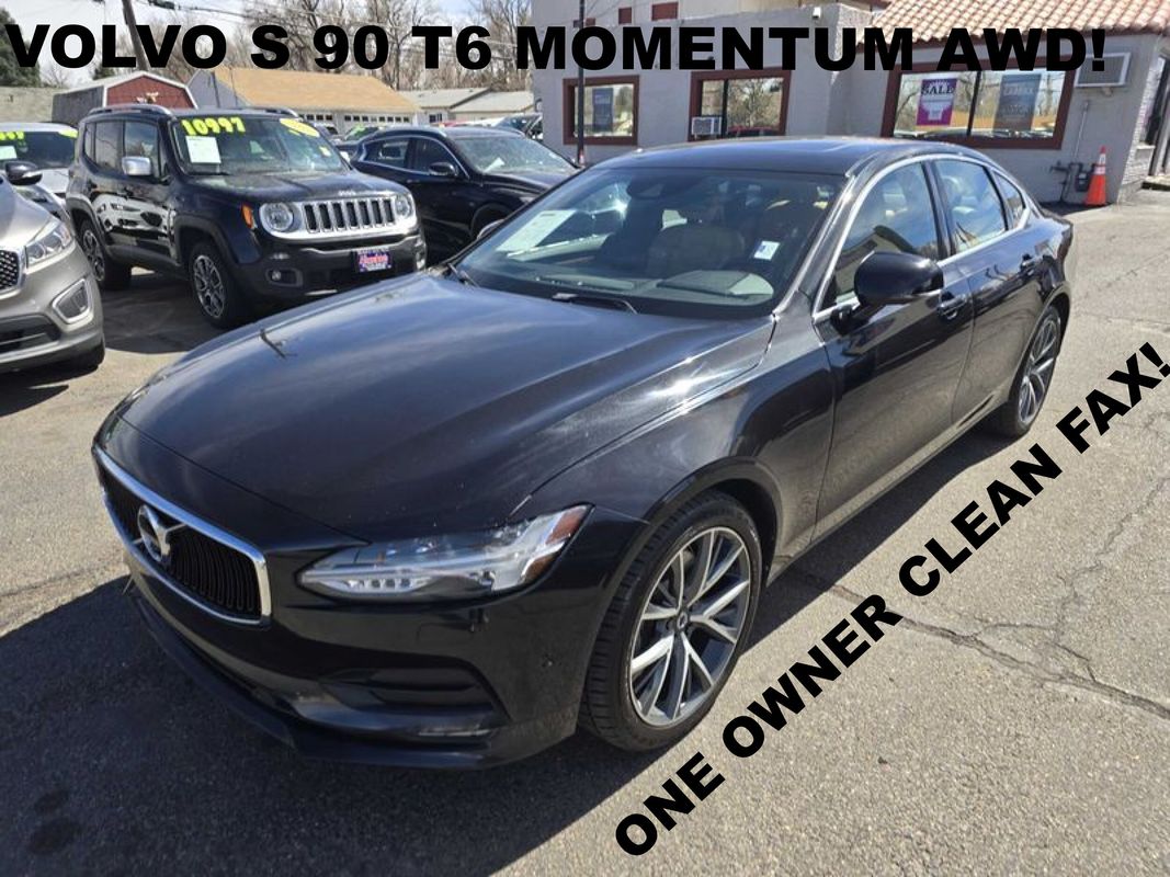 Black 2017 Volvo S90 T6 Momentum AWD Sedan All-Wheel Drive 8-Speed Automatic