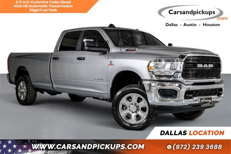 Silver 2023 RAM 3500 Pickup Truck Four-Wheel Drive 6-Speed Automatic