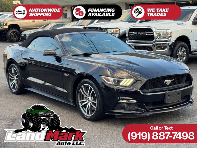 Black 2016 Ford Mustang GT Premium Convertible RWD Convertible Rear-Wheel Drive 6-Speed Manual