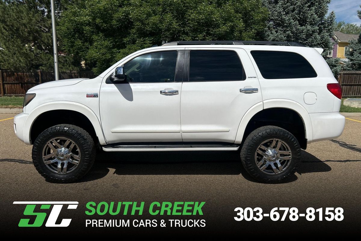 White 2008 Toyota Sequoia Limited 4WD SUV / Crossover Four-Wheel Drive 6-Speed Automatic