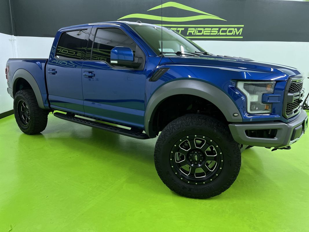 Blue 2018 Ford F-150 Pickup Truck Four-Wheel Drive Automatic