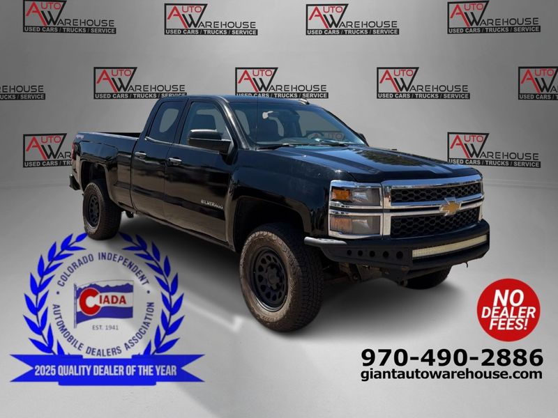 Black 2015 Chevrolet Silverado 1500 Work Truck Double Cab 4WD Pickup Truck Four-Wheel Drive 6-Speed Automatic Overdrive