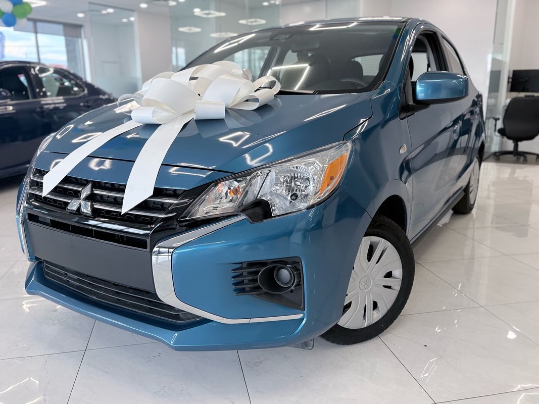 Blue 2024 Mitsubishi Mirage ES FWD Hatchback Front-Wheel Drive Continuously Variable Transmission