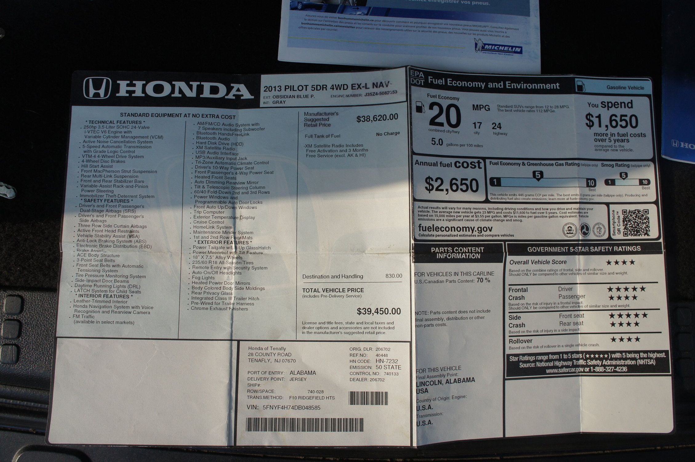 2013 Honda Pilot EX-L photo 36