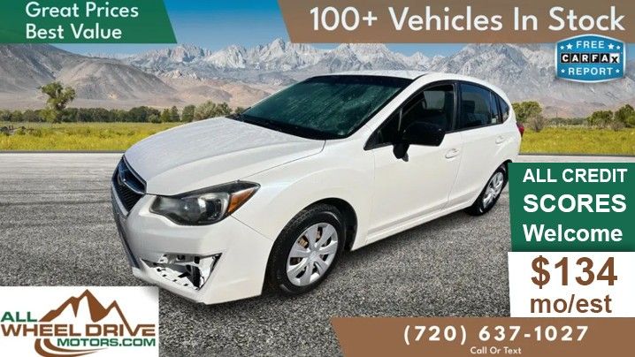 2016 Subaru Impreza 2.0i Hatchback AWD Blanco Hatchback Tracción en las cuatro ruedas 6 velocidades TVC