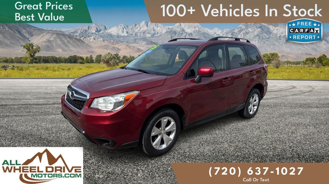 Red 2015 Subaru Forester 2.5i Premium SUV / Crossover All-Wheel Drive 6-Speed CVT