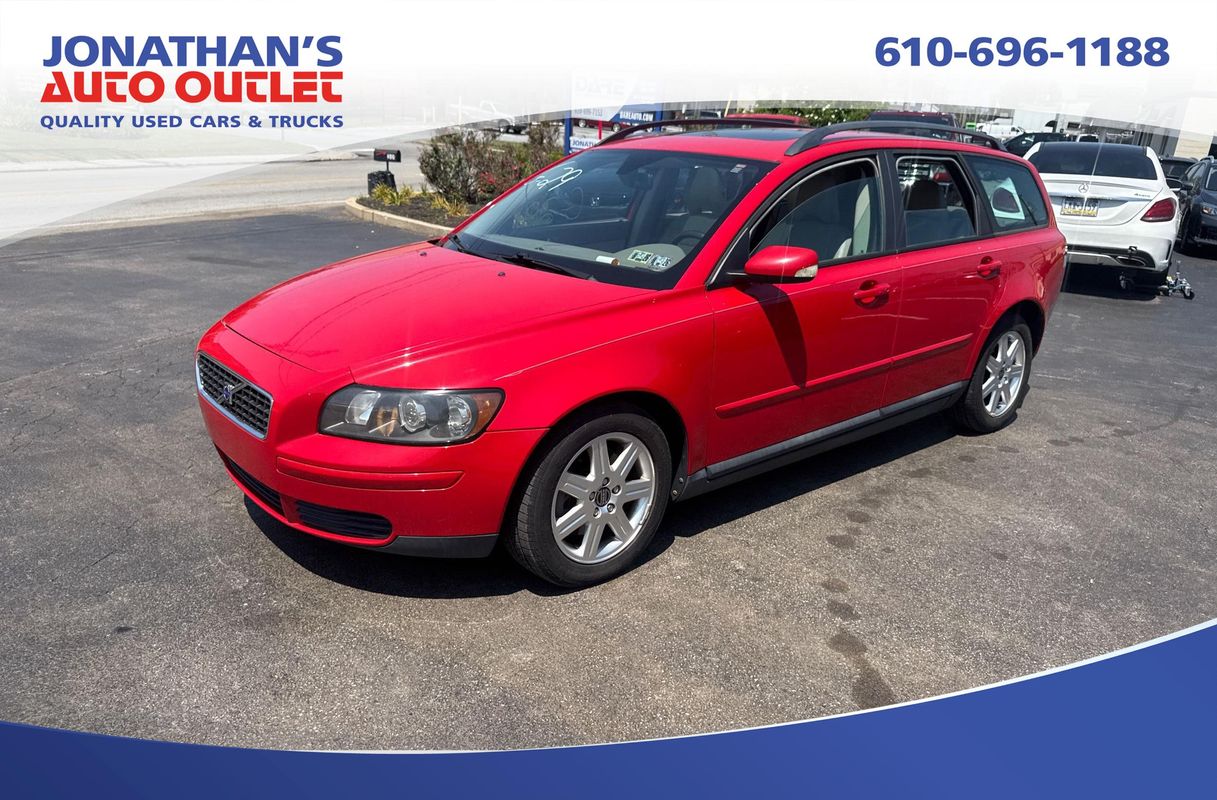 Red 2006 Volvo V50 2.4i Wagon Front-Wheel Drive 5-Speed Automatic