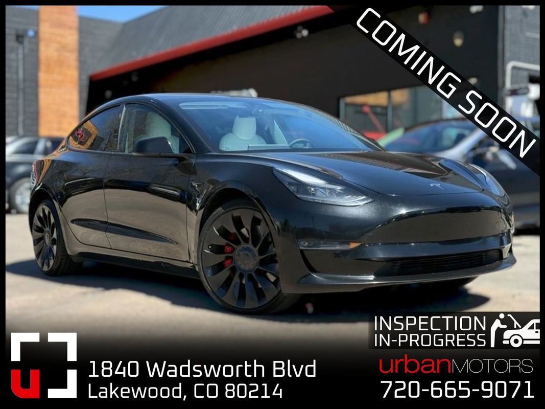 Black 2023 Tesla Model 3 Performance AWD Sedan All-Wheel Drive Automatic