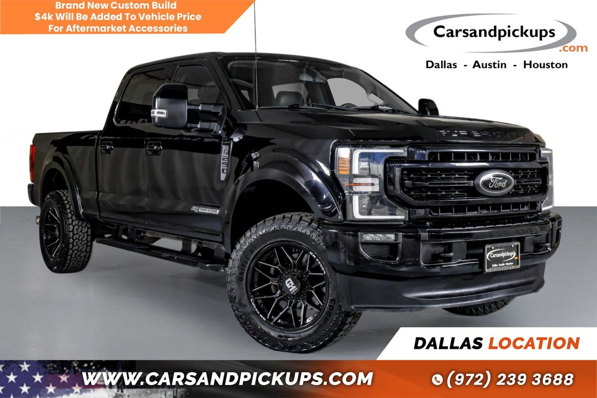 Black 2020 Ford F-250 Super Duty Lariat Crew Cab 4WD Pickup Truck Four-Wheel Drive Automatic