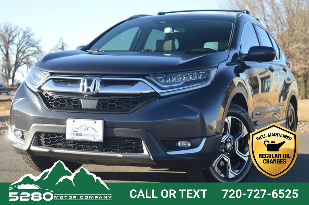 Gray 2017 Honda CR-V Touring AWD SUV / Crossover All-Wheel Drive Continuously Variable Transmission