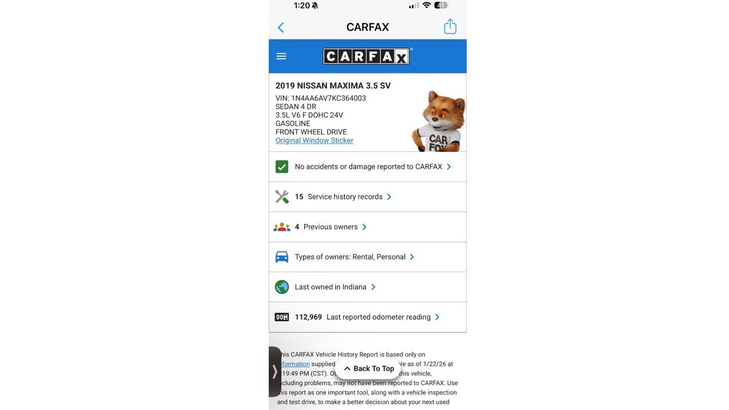 2019 Nissan Maxima SV