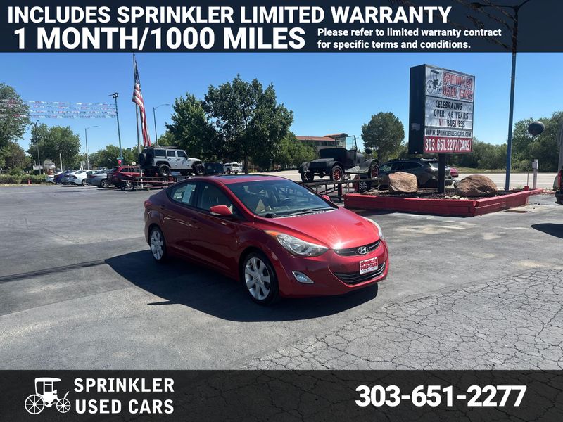 Red 2012 Hyundai Elantra Sedan Front-Wheel Drive 6-Speed Automatic