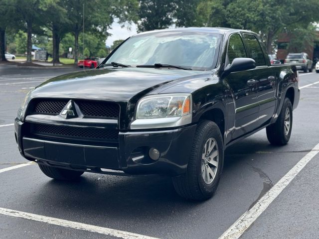 Black 2008 Mitsubishi Raider LS Double Cab V6 4WD Pickup Truck Four-Wheel Drive 4-Speed Automatic