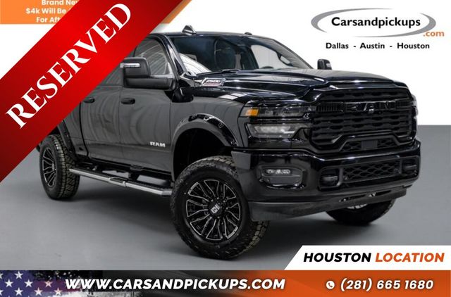 Black 2025 RAM 2500 Pickup Truck Four-Wheel Drive 8-Speed Automatic