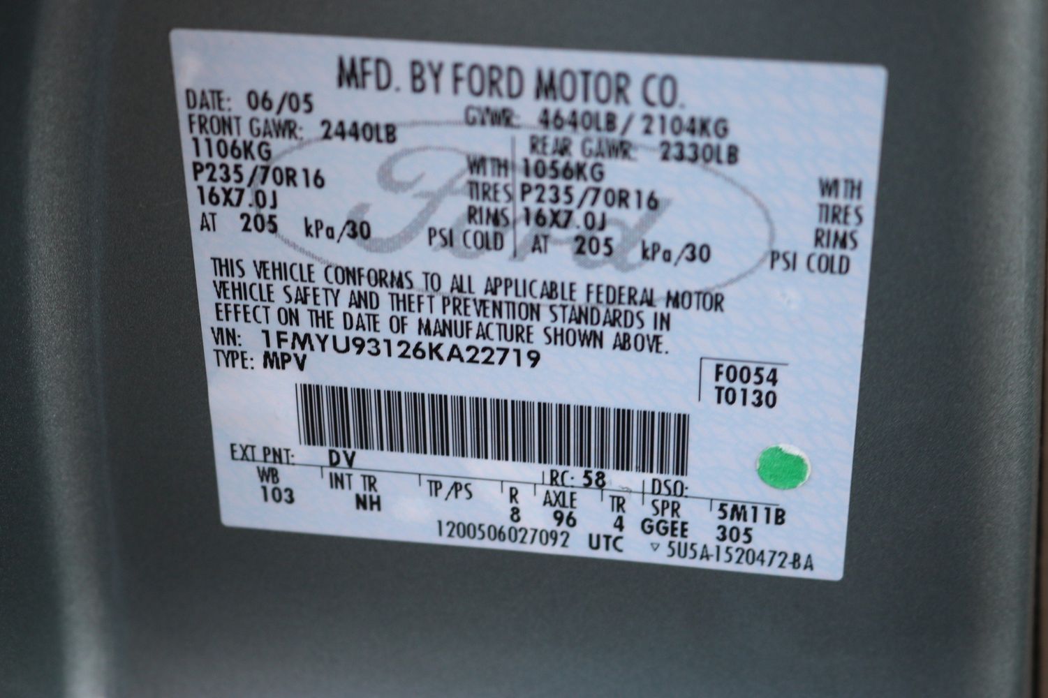 Is Your 2006 Ford Escape Xlt'S Psi Wrong?  Find Out Now! - sip5a4o