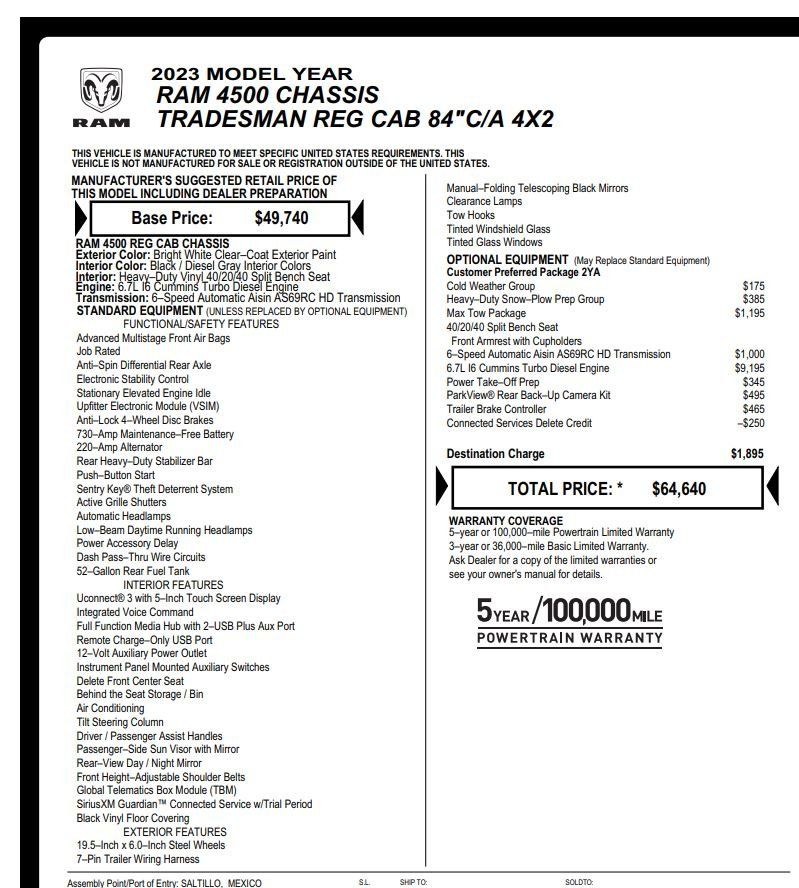 2023 Ram 4500 80