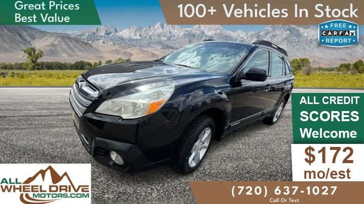 Black 2014 Subaru Outback 2.5i Wagon All-Wheel Drive 6-Speed CVT