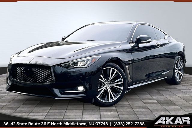 Black 2019 INFINITI Q60 Coupe All-Wheel Drive 7-Speed Automatic
