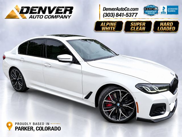 White 2021 BMW 5 Series Sedan All-Wheel Drive 8-Speed Automatic