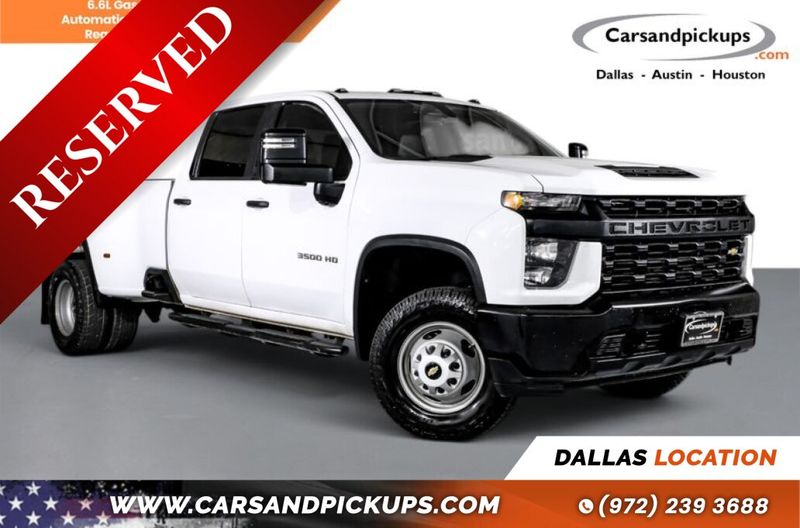 White 2021 Chevrolet Silverado 3500HD Pickup Truck 4X2 6-Speed Automatic