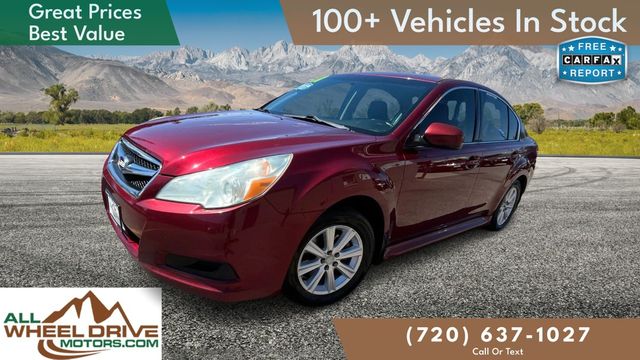 Red 2011 Subaru Legacy Sedan All-Wheel Drive 6-Speed CVT