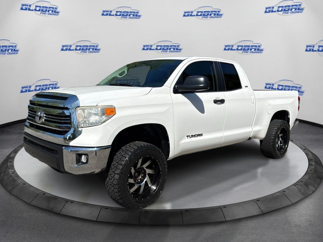 White 2016 Toyota Tundra SR5 Double Cab 4.6L Pickup Truck 4X2 6-Speed Automatic