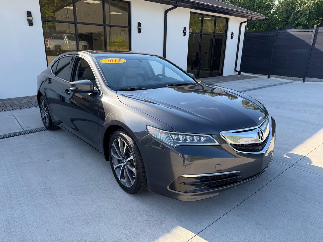 Gray 2015 Acura TLX V6 FWD Sedan Front-Wheel Drive 9-Speed Automatic