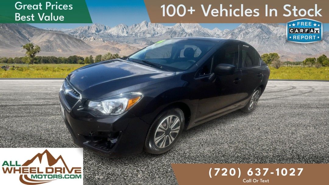 Gray 2016 Subaru Impreza 2.0i Sedan AWD Sedan All-Wheel Drive 6-Speed CVT