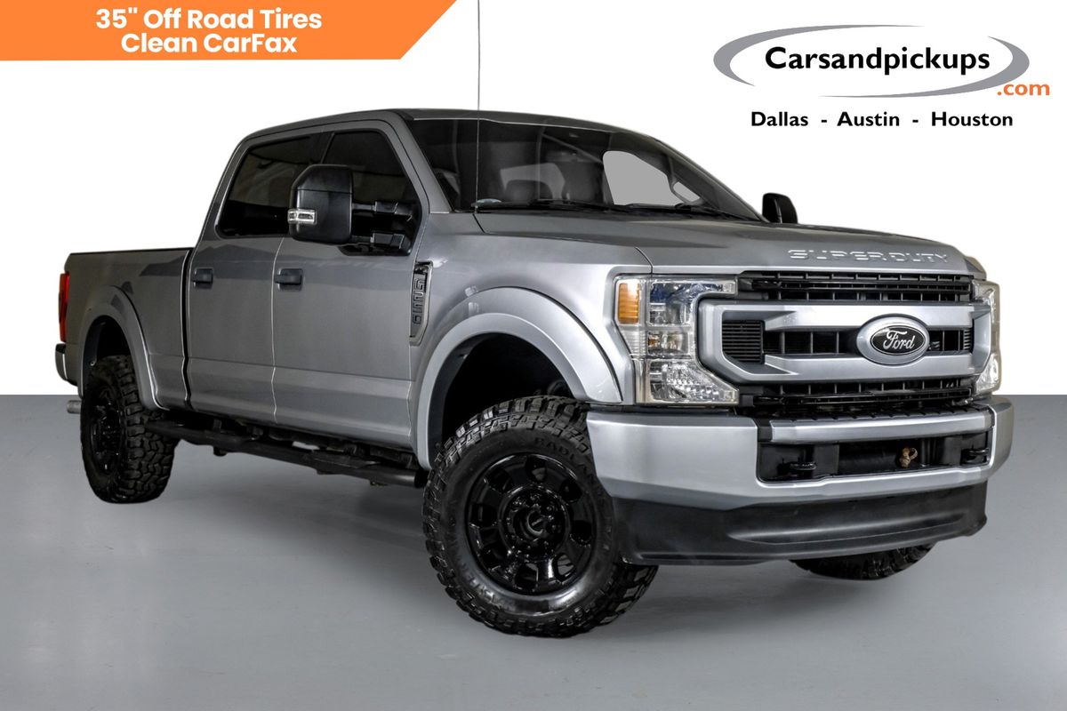 Silver 2020 Ford F-250 Super Duty XLT Crew Cab 4WD Pickup Truck Four-Wheel Drive 6-Speed Automatic