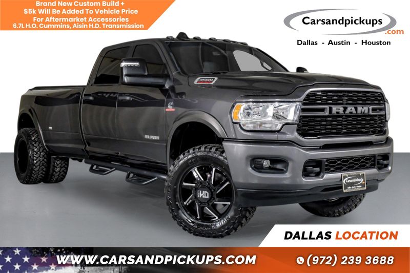 Gray 2023 RAM 3500 Big Horn Crew Cab LB DRW 4WD Pickup Truck Four-Wheel Drive 6-Speed Automatic