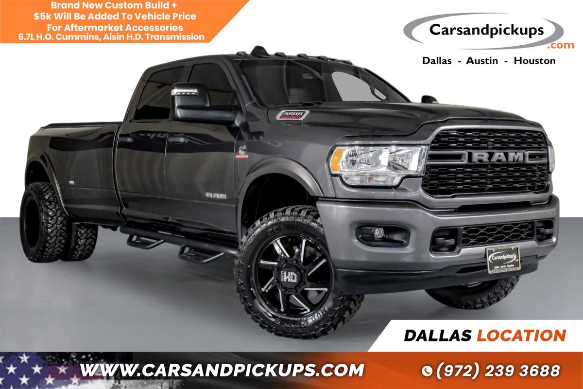 Gray 2023 RAM 3500 Big Horn Crew Cab LB DRW 4WD Pickup Truck Four-Wheel Drive 6-Speed Automatic