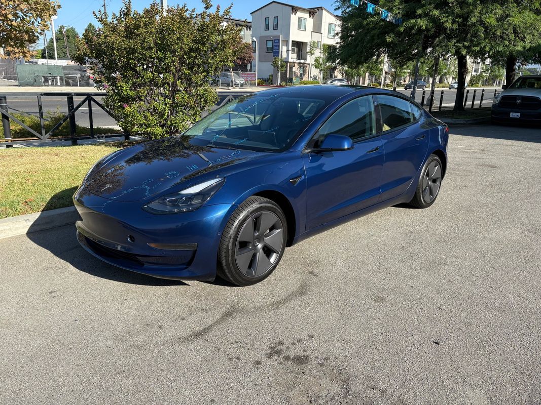 Blue 2022 Tesla Model 3 Sedan Rear-Wheel Drive Automatic