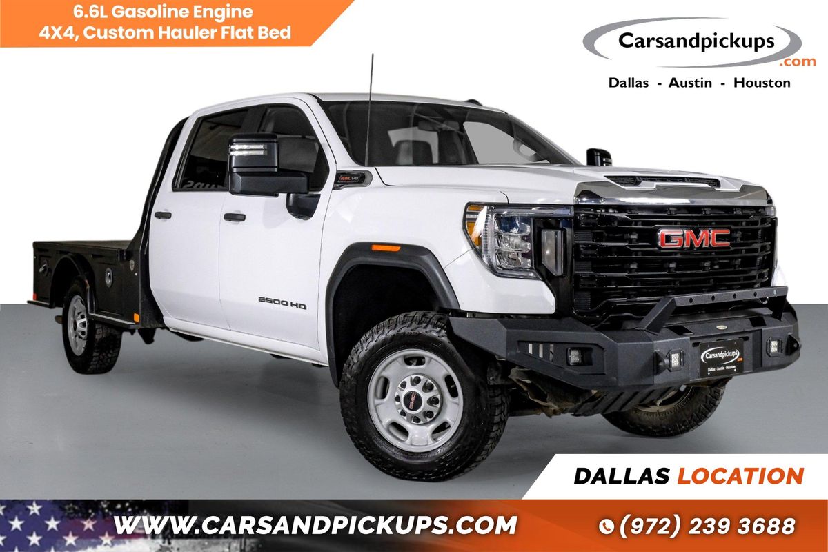 White 2023 GMC Sierra 2500HD Pro Crew Cab LB 4WD Pickup Truck Four-Wheel Drive 6-Speed Automatic