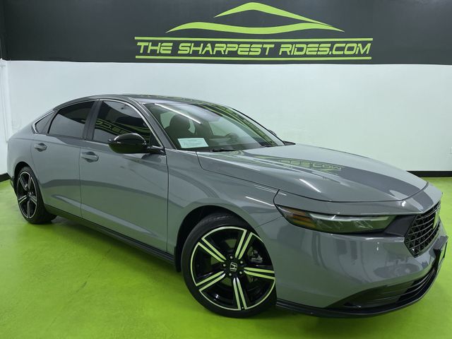 Gray 2024 Honda Accord Hybrid Sport FWD Sedan Front-Wheel Drive Automatic