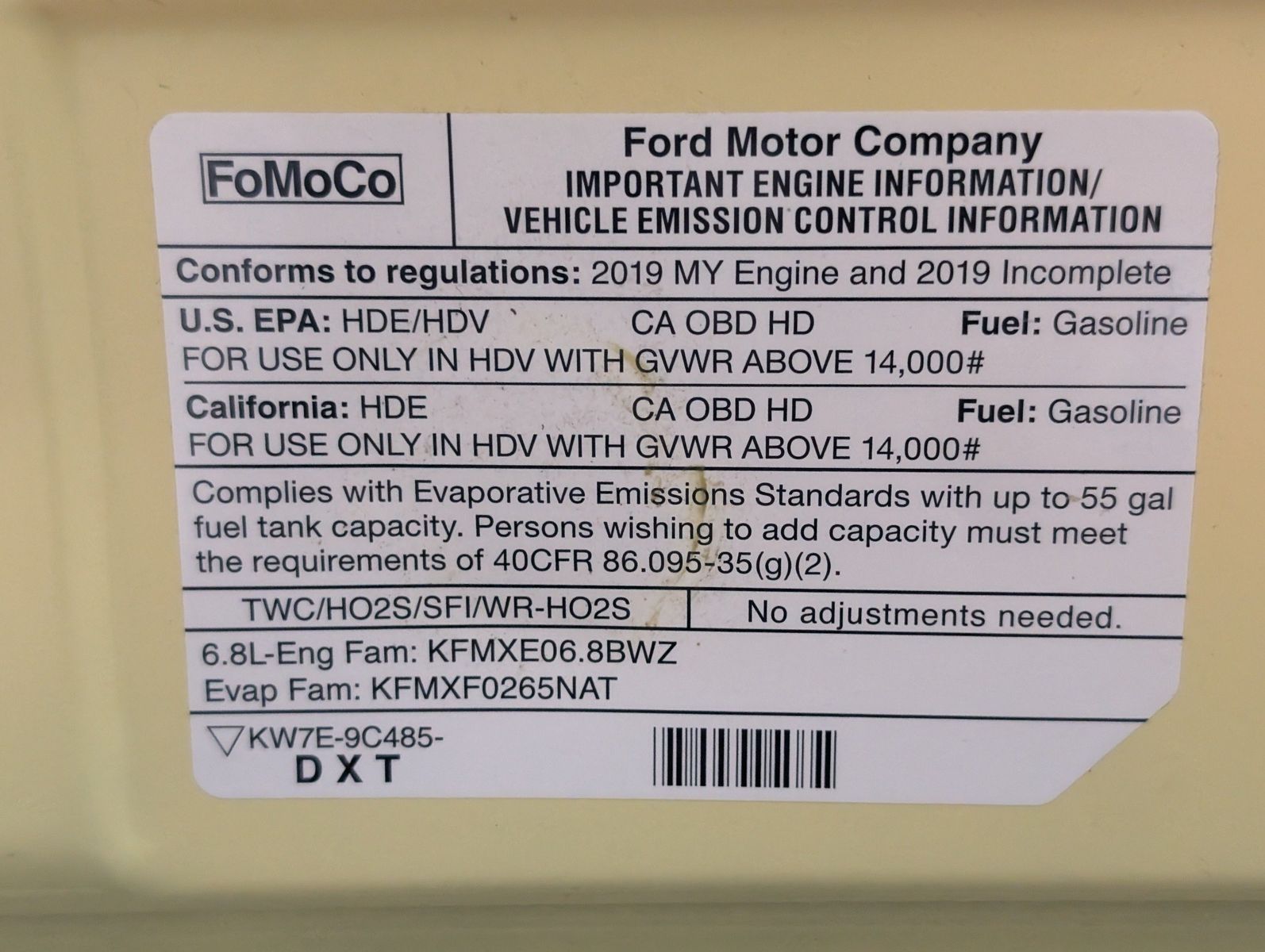 2019 Ford E-Series Chassis 107