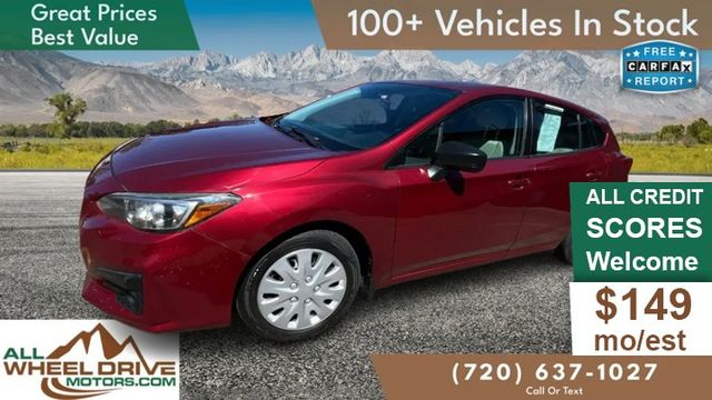 Red 2017 Subaru Impreza 2.0i Hatchback Hatchback All-Wheel Drive Continuously Variable Transmission