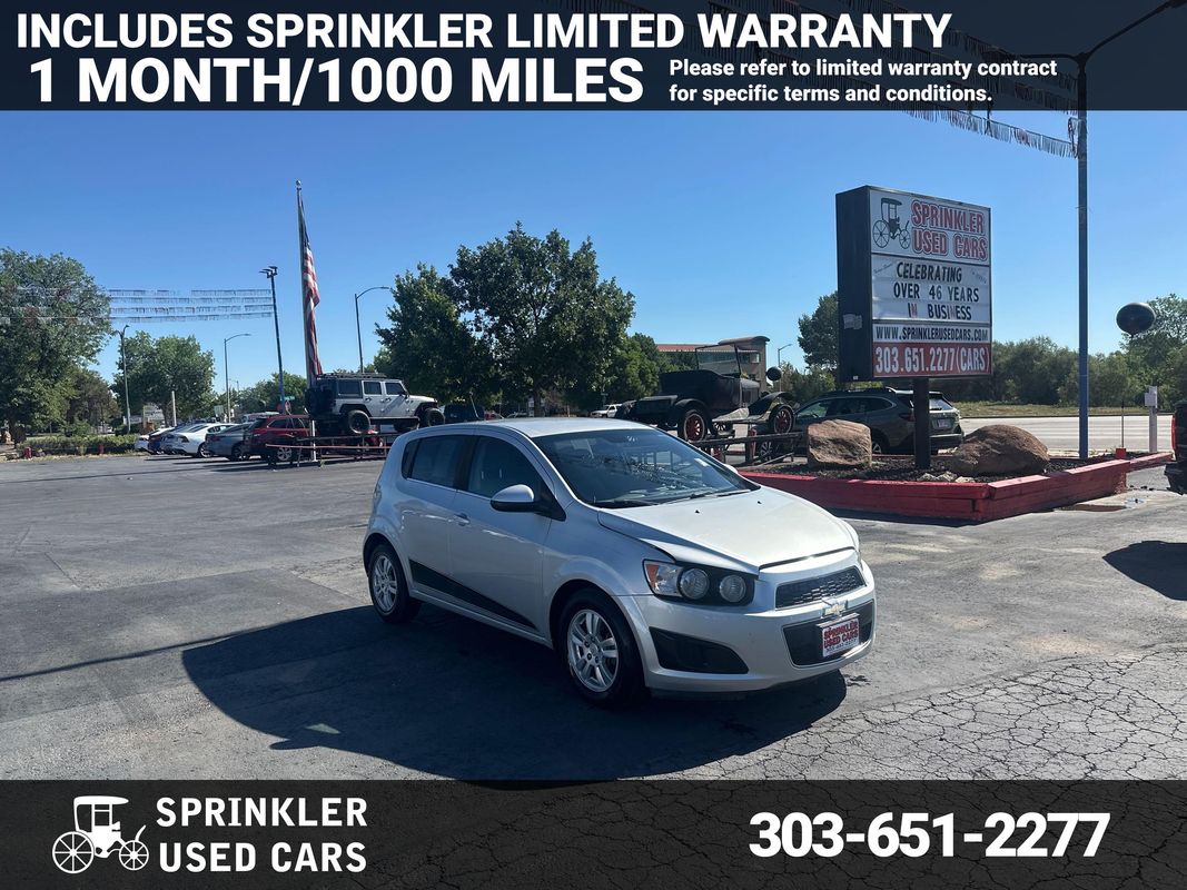 Silver 2012 Chevrolet Sonic Hatchback Front-Wheel Drive 6-Speed Manual
