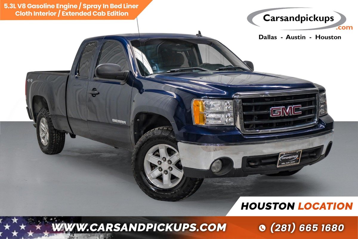 Blue 2011 GMC Sierra 1500 SLE Ext. Cab 4WD Pickup Truck Four-Wheel Drive 4-Speed Automatic